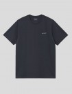CAMISETA CARHARTT WIP  SCRIPT EMBROIDERY TEE   DARK NAVY-WHITE