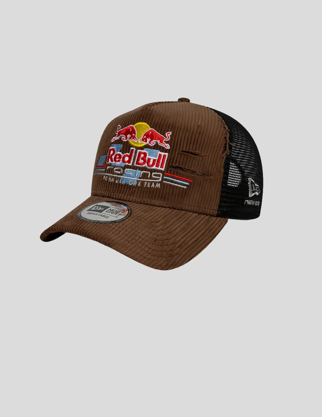 GORRA NEW ERA RED BULL F1 DISTRESSED CORD TRUCKER    BROW