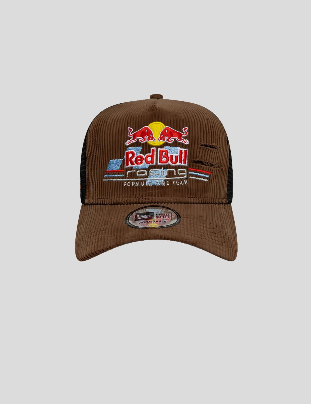 GORRA NEW ERA RED BULL F1 DISTRESSED CORD TRUCKER    BROW
