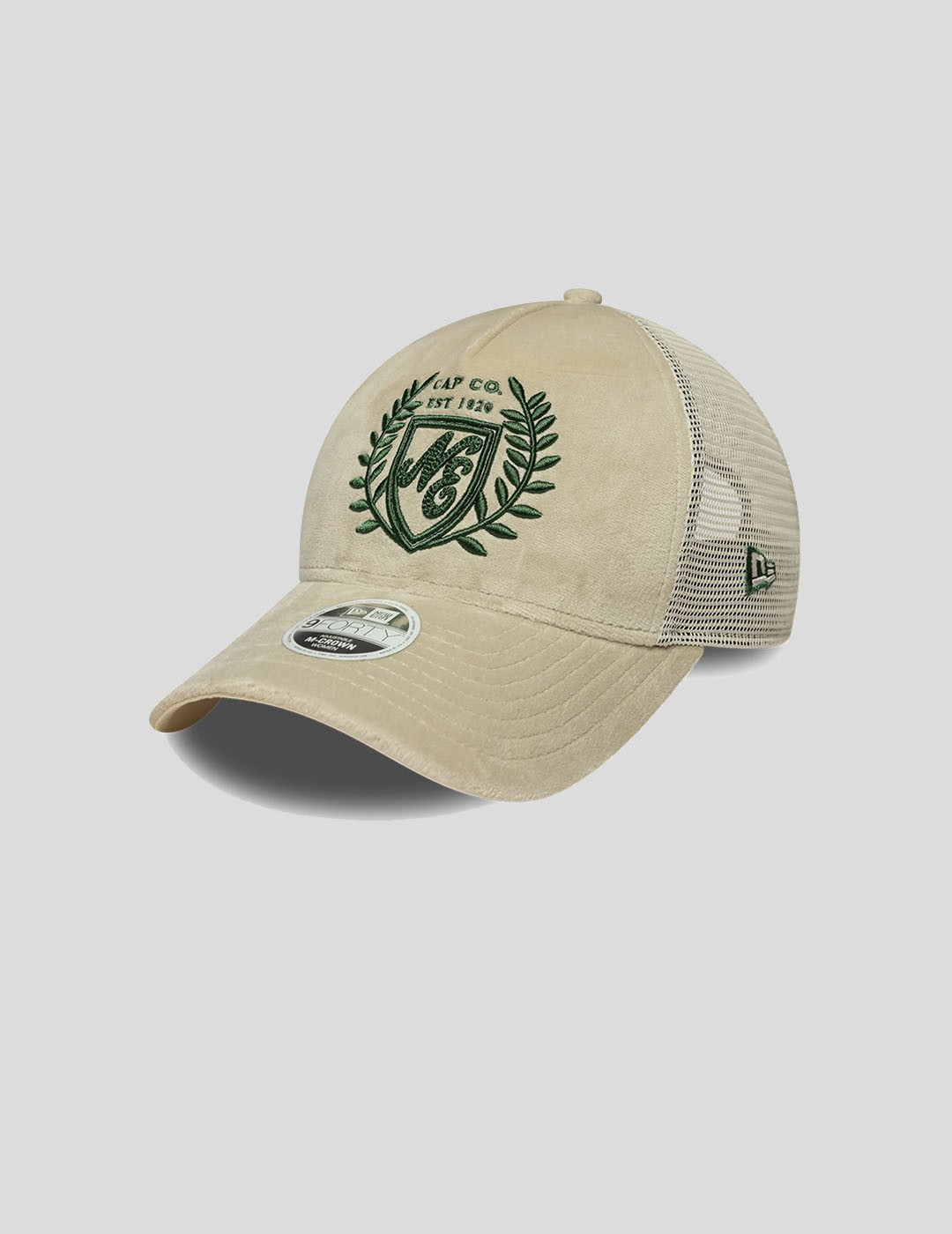 GORRA NEW ERA NE VELOUR 9FORTY  M CROWN A FRAME TRUCKER LTC