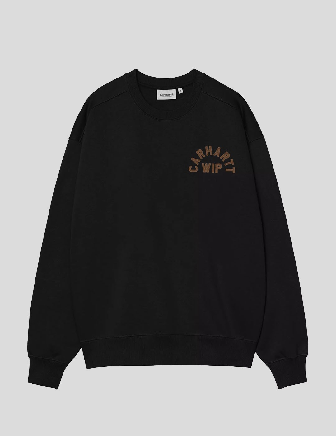 SUDADERA CARHARTT WIP  ARCH SCRIPT SWEATSHIRT  BLACK-H BROWN