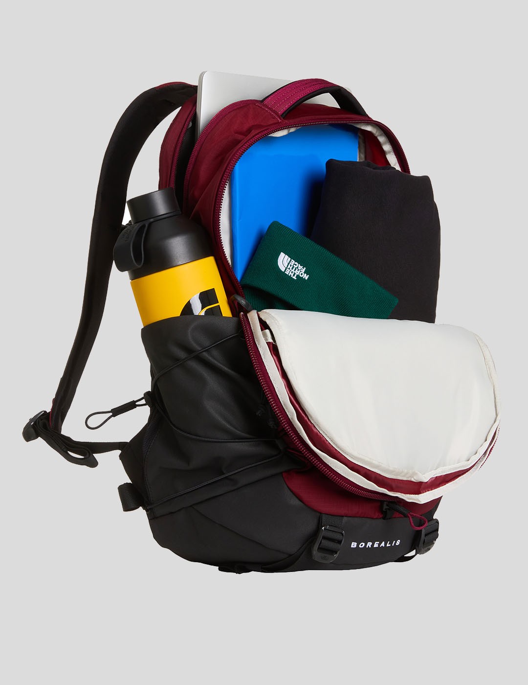 MOCHILA THE NORTH FACE BOREALIS  BURGUNDY CRUSH-TNF BLACK